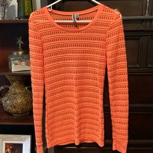 BKE orange top with small hole pattern size Medium